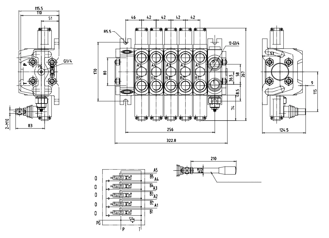 Double Hydraulic Control Valve Producer Edl-F20L