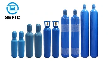 Bombola di gas Sefic in acciaio senza saldatura, ossigeno, idrogeno, argon, elio, azoto, CO2